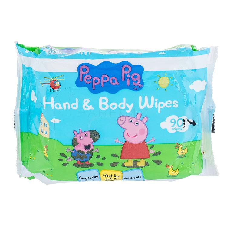 Peppa Pig Peppa Hand &amp; Face Wipes Čistilni robčki za otroke 90 kos