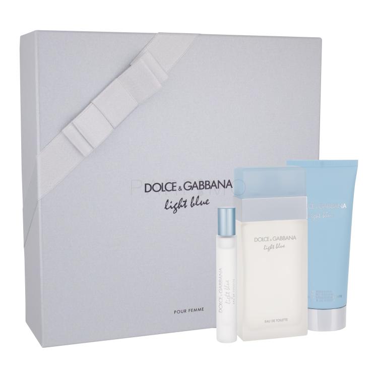 Dolce&amp;Gabbana Light Blue Darilni set toaletna voda 100 ml + krema za telo 100 ml + toaletna voda 7,4 ml
