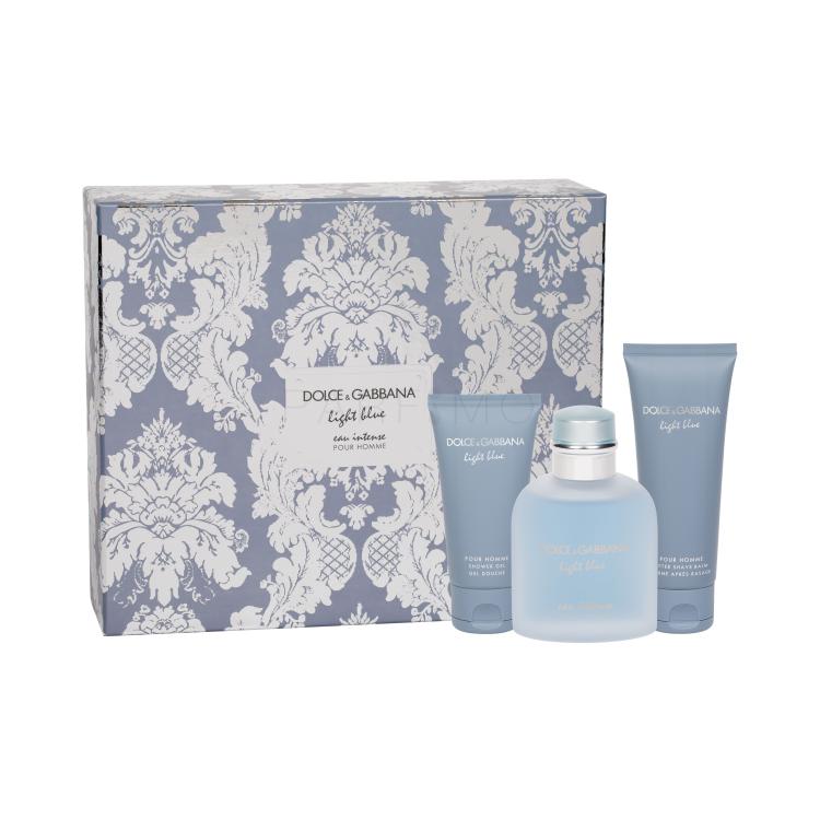Dolce&amp;Gabbana Light Blue Eau Intense Darilni set parfumska voda 100 ml + gel za prhanje 50 ml + balzam po britju 75 ml