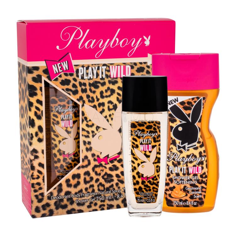 Playboy Play It Wild For Her Darilni set deodorant 75 ml + gel za prhanje 250 ml