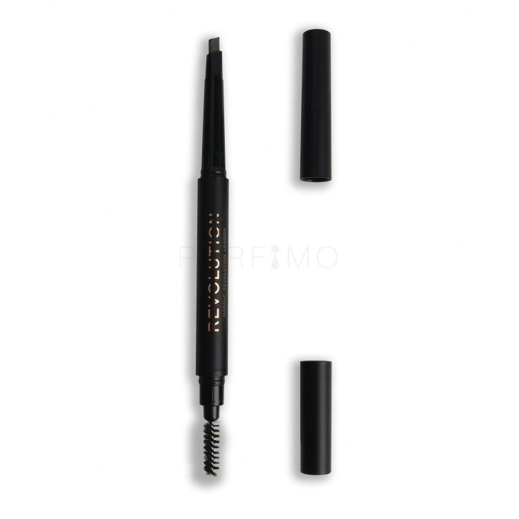 Makeup Revolution London Duo Brow Definer Svinčnik za obrvi za ženske 0,15 g Odtenek Brown