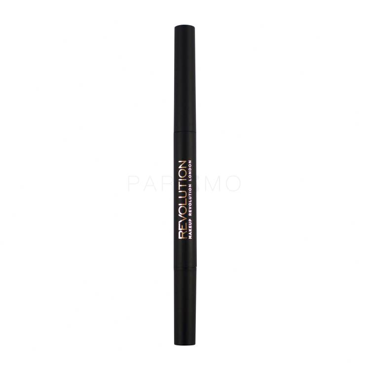 Makeup Revolution London Duo Brow Definer Svinčnik za obrvi za ženske 0,15 g Odtenek Medium Brown