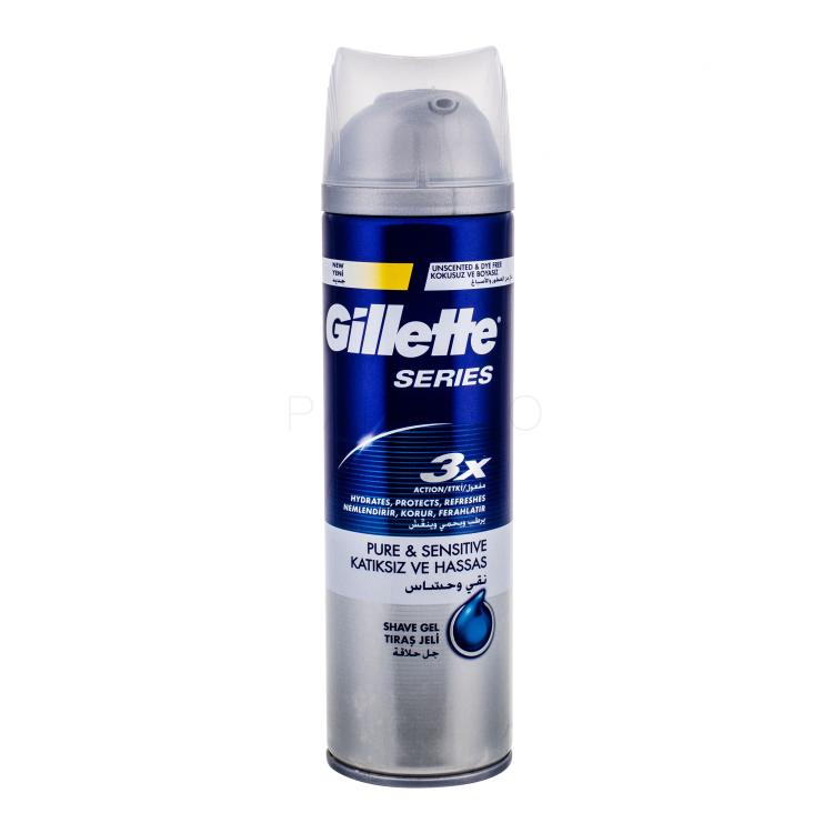 Gillette Series Pure &amp; Sensitive Gel za britje za moške 200 ml