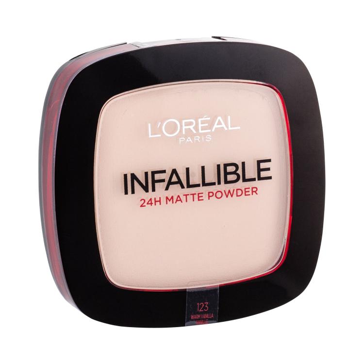 L&#039;Oréal Paris Infaillible 24H Matte Puder v prahu za ženske 9 g Odtenek 123 Warm Vanilla