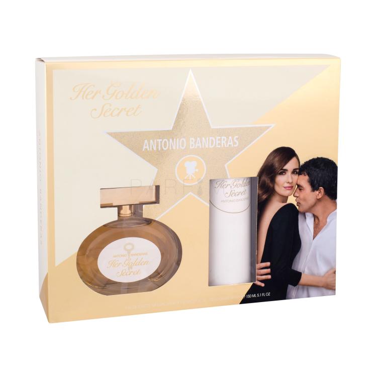 Antonio Banderas Her Golden Secret Darilni set toaletna voda 80 ml + deodorant 150 ml