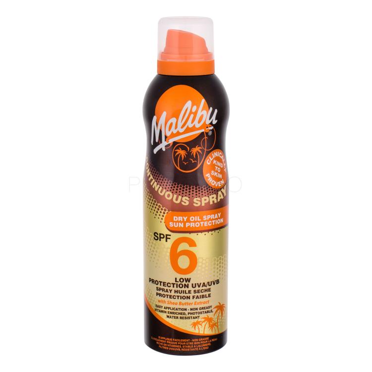 Malibu Continuous Spray Dry Oil SPF6 Zaščita pred soncem za telo 175 ml