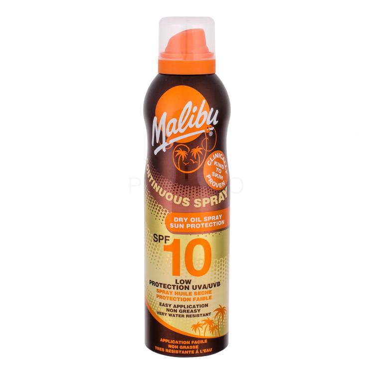 Malibu Continuous Spray Dry Oil SPF10 Zaščita pred soncem za telo 175 ml