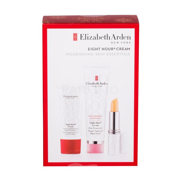 Elizabeth Arden Eight Hour Cream Skin Protectant Darilni set dnevna nega kože 50 ml + vlažilna nega za roke 30 ml + vlažilna nega za ustnice SPF15 3,7 g