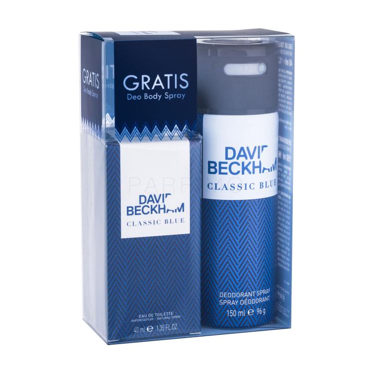 David Beckham Classic Blue Darilni set toaletna voda 40 ml + deodorant 150 ml