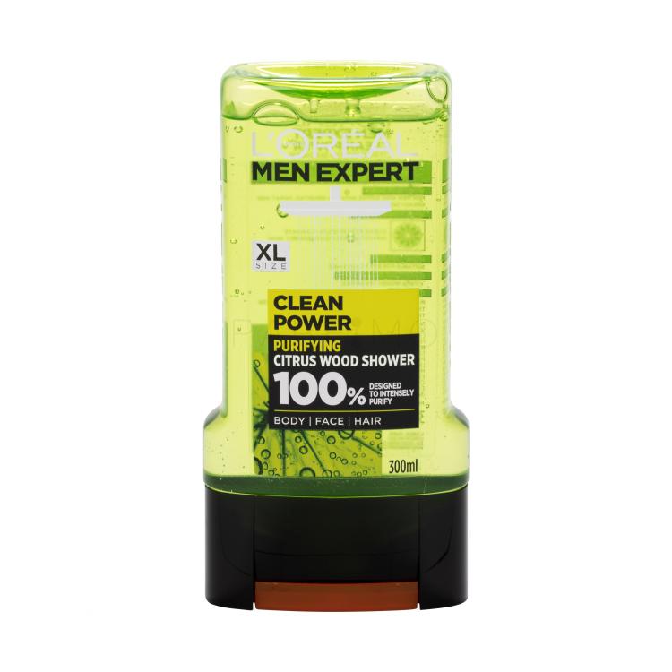 L&#039;Oréal Paris Men Expert Clean Power Gel za prhanje za moške 300 ml