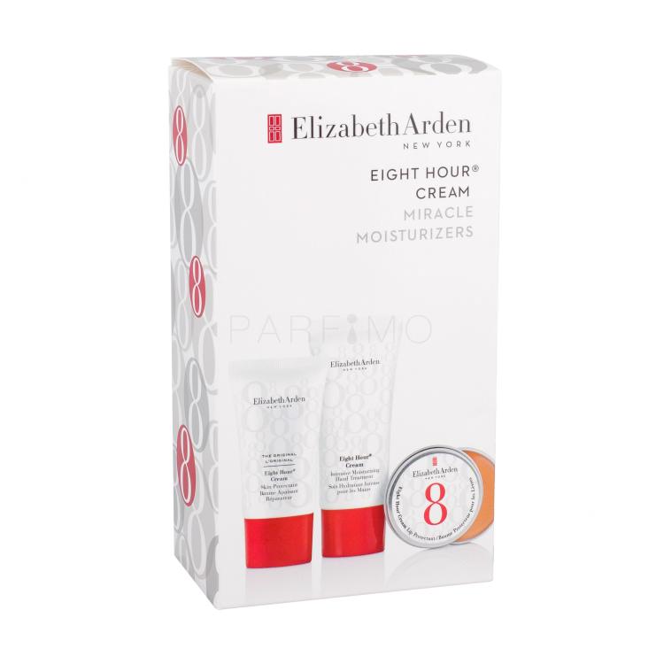 Elizabeth Arden Eight Hour Cream Darilni set krema za roke 30 ml + zaščitna krema 15 ml + balzam za ustnice 13 ml
