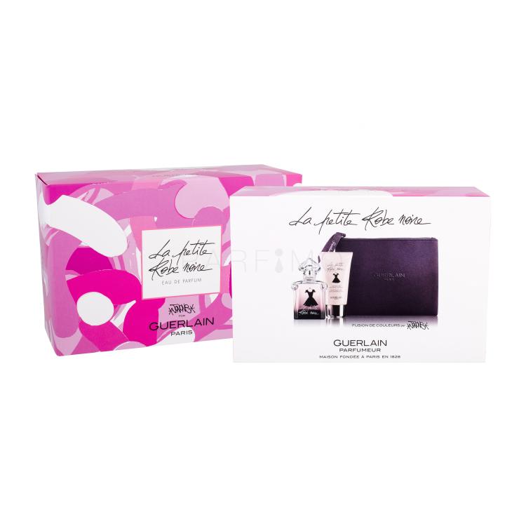 Guerlain La Petite Robe Noire Darilni set parfumska voda 50 ml + mleko za telo 75 ml + kozmetična torbica