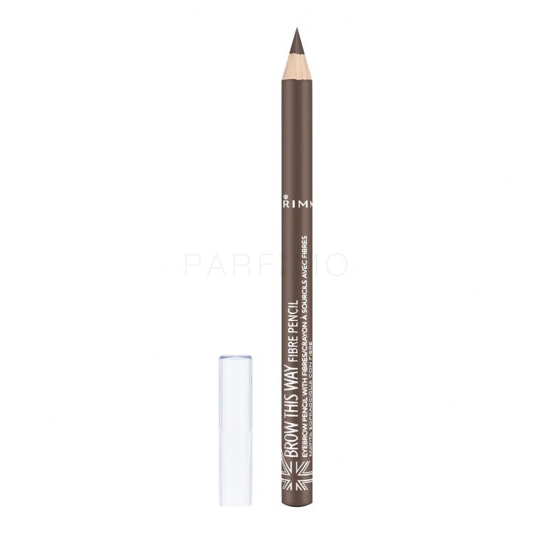 Rimmel London Brow This Way Fibre Pencil Svinčnik za obrvi za ženske 1,08 g Odtenek 002 Medium
