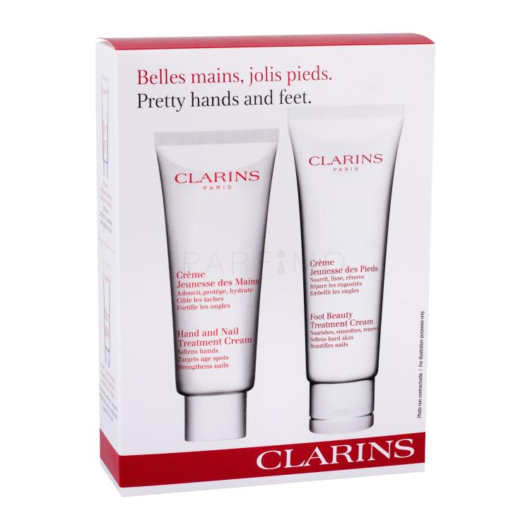 Clarins Hand And Nail Treatment Darilni set krema za roke 100 ml + krema za nohte 125 ml