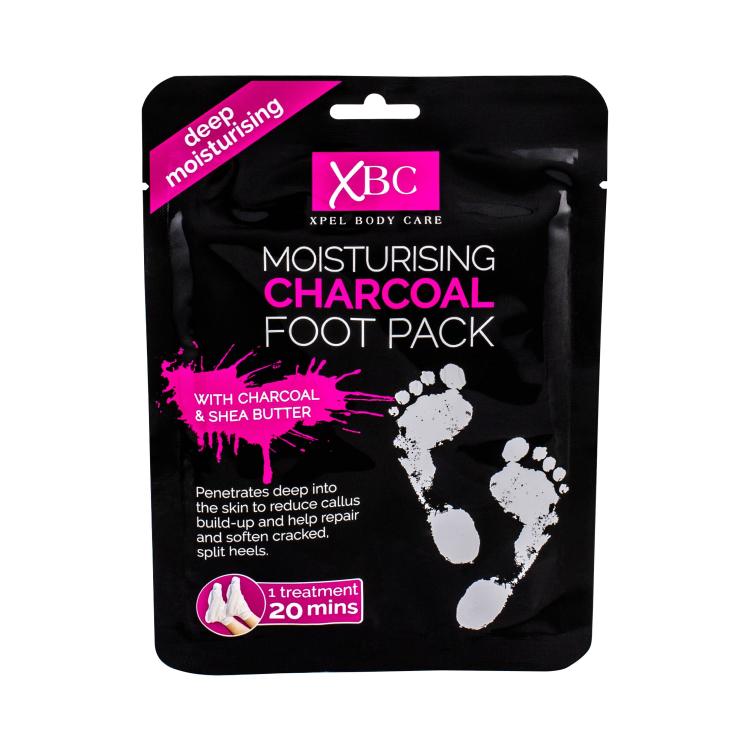 Xpel Body Care Charcoal Foot Pack Maska za stopala za ženske 1 kos