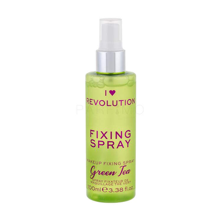 Makeup Revolution London I Heart Revolution Fixing Spray Green Tea Fiksator za ličila za ženske 100 ml