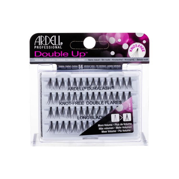 Ardell Double Up Duralash Knot-Free Double Flares Umetne trepalnice za ženske 56 kos Odtenek Long Black