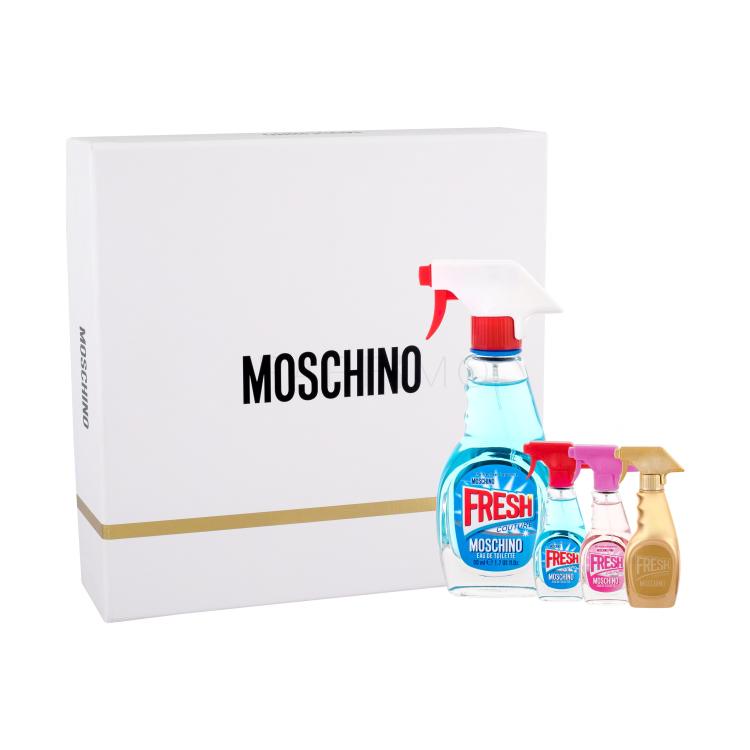 Moschino Fresh Couture Darilni set toaletna voda 50 ml + toaletna voda 5 ml + toaletna voda Fresh Couture Pink 5 ml + parfumska voda Fresh Couture Gold 5 ml