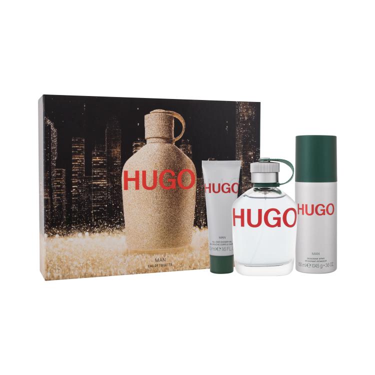 HUGO BOSS Hugo Man Darilni set toaletna voda 125 ml + deodorant 150 ml + gel za prhanje 50 ml