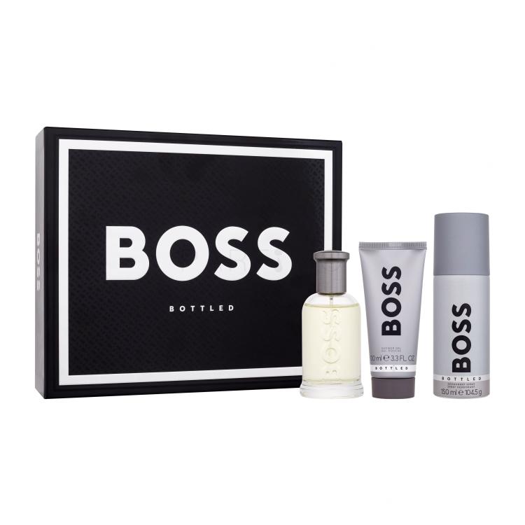 HUGO BOSS Boss Bottled SET Darilni set toaletna voda 100 ml + gel za prhanje 100 ml + deodorant 150 ml