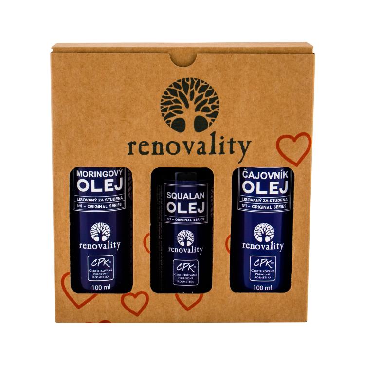 Renovality Original Series Moringa Oil Darilni set olje za telo 100 ml + olje za telo Camellia Oil 100 ml + olje Squalan Oil 50 ml