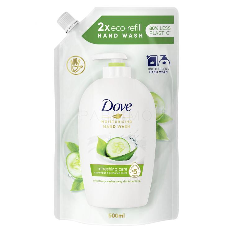 Dove Refreshing Cucumber &amp; Green Tea Tekoče milo za ženske polnilo 500 ml