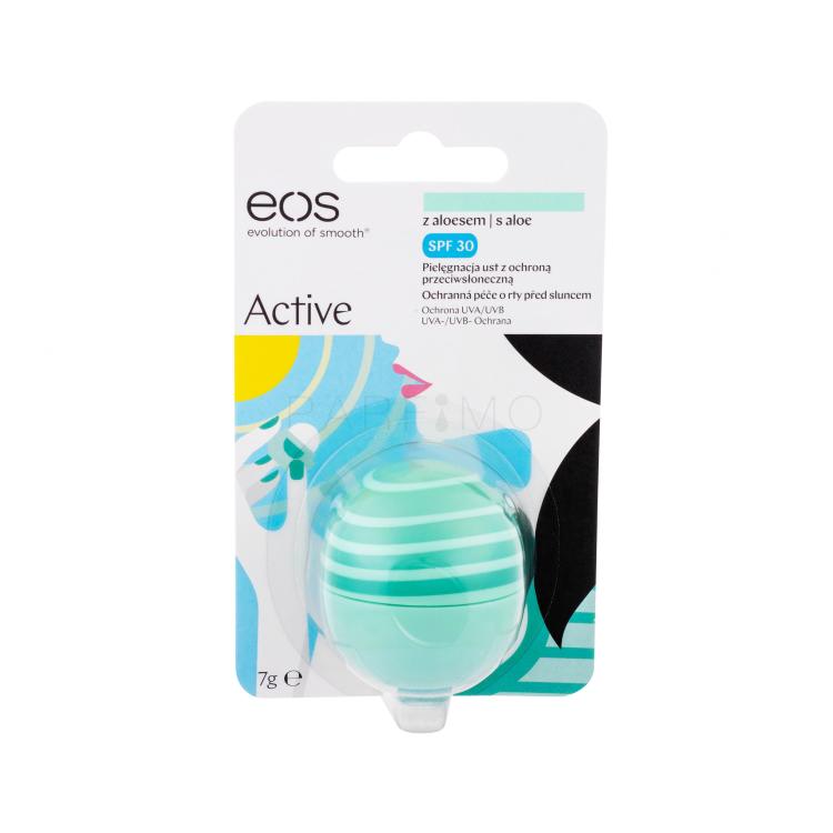 EOS Active SPF30 Balzam za ustnice za ženske 7 g Odtenek Aloe