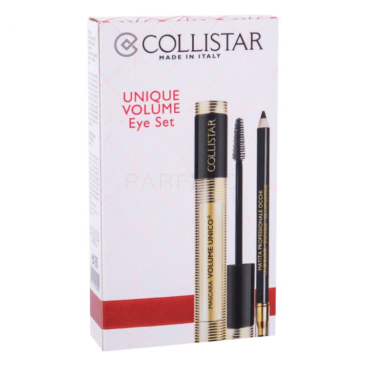 Collistar Volume Unico Darilni set maskara 13 ml + svičnik za oči Professional Eye Pencil 1,2 g Black