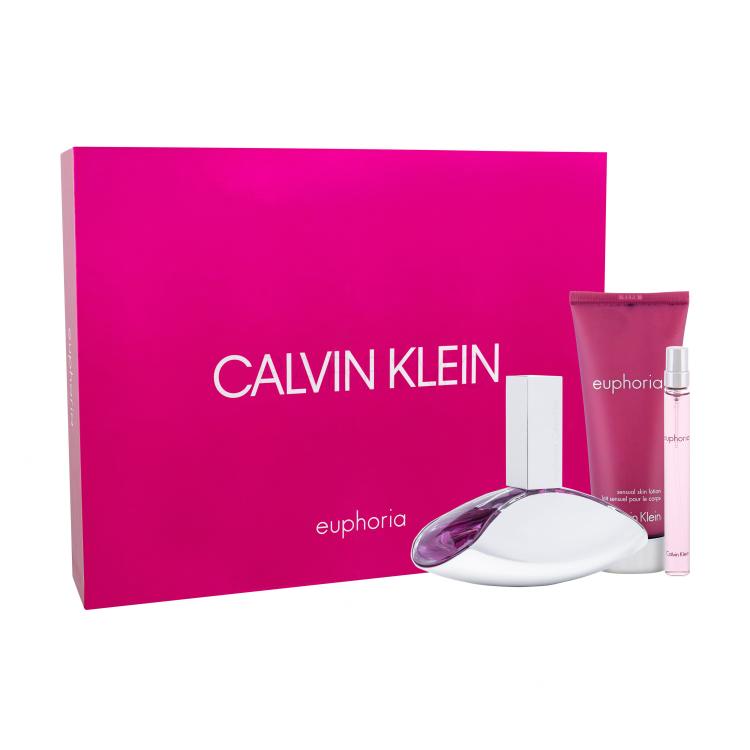 Calvin Klein Euphoria Darilni set EDP 50 ml + losjon za telo 100 ml + EDP roll-on s kroglico 10 ml