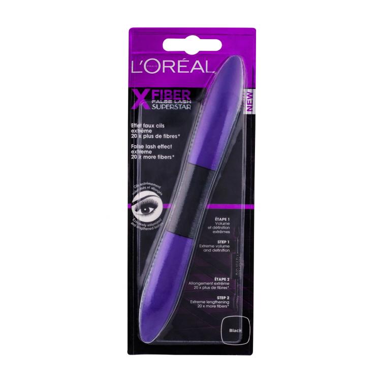 L&#039;Oréal Paris False Lash Superstar X-Fiber Maskara za ženske 14 ml Odtenek Black