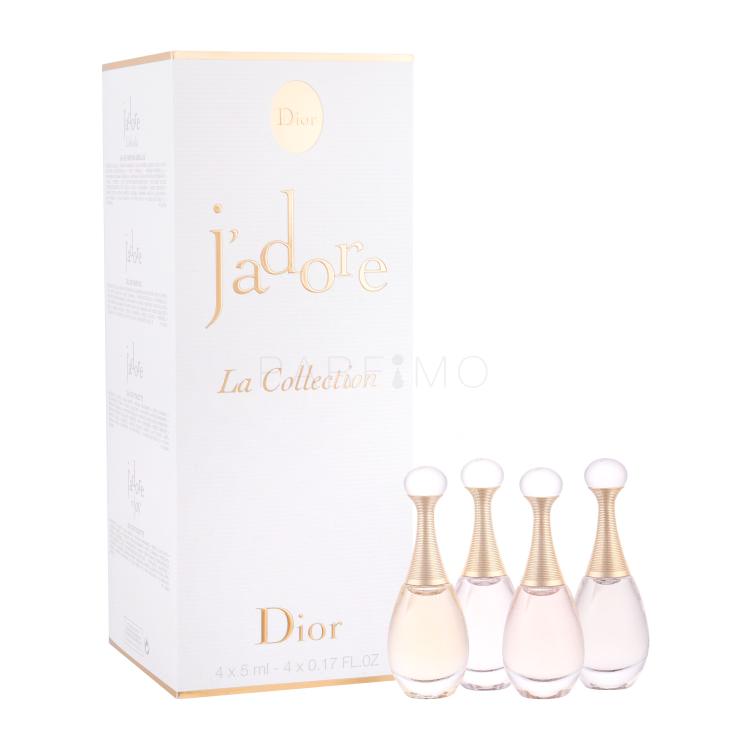 Christian Dior Mini Set 4 Darilni set parfumska voda J´adore 5 ml + parfumska voda J´adore Absolue 5 ml + toaletna voda J´adore in Joy 5 ml + toaletna voda J´adore 5 ml