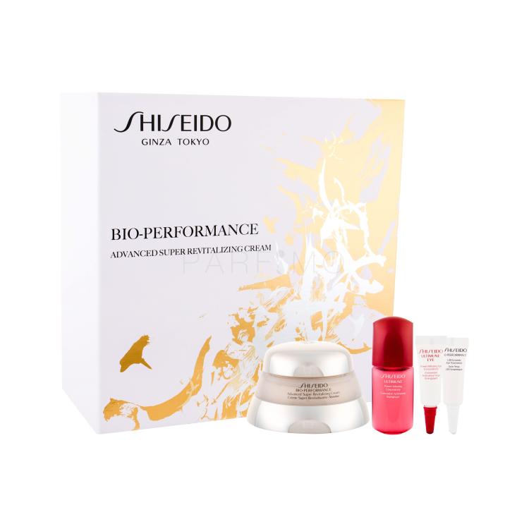 Shiseido Bio-Performance Advanced Super Revitalizing Darilni set denní pleťová péče 50 ml + pleťové sérum Ultimune 10 ml + péče o oční okolí Ultimune 3 ml + péče o oční okolí Bio-Performance 3 ml