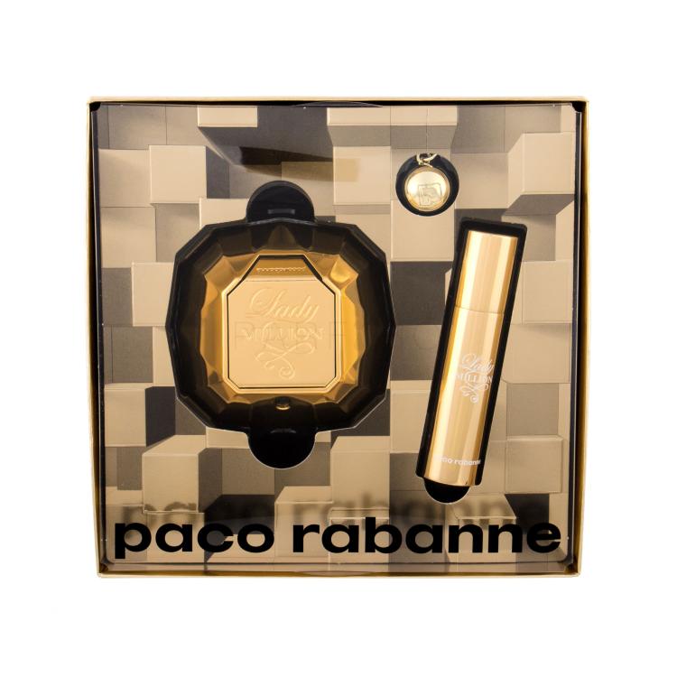 Paco Rabanne Lady Million Darilni set parfumska voda 50 ml + parfumska voda 10 ml + obesek za ključe