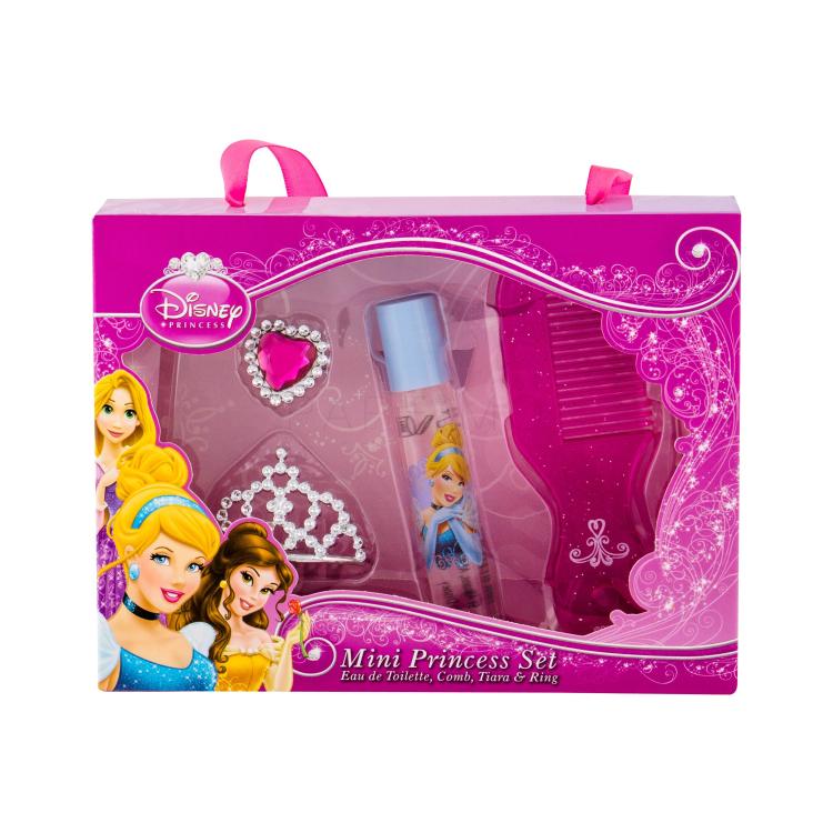 Disney Princess Princess Darilni set toaletna voda 8 ml + prstan + glavnik + tiara