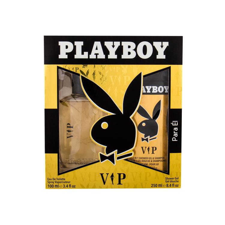 Playboy VIP For Him Darilni set toaletna voda 100 ml + gel za prhanje 250 ml