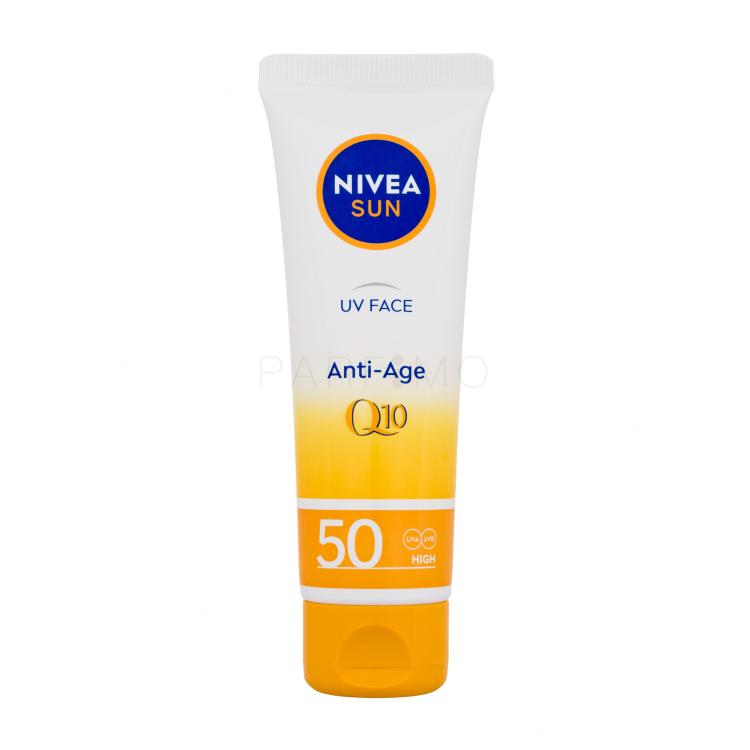 Nivea Sun UV Face Q10 Anti-Age SPF50 Zaščita pred soncem za obraz 50 ml
