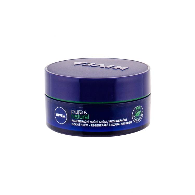 Nivea Pure &amp; Natural Regenerating Nočna krema za obraz za ženske 50 ml