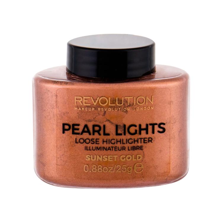 Makeup Revolution London Pearl Lights Osvetljevalec za ženske 25 g Odtenek Sunset Gold