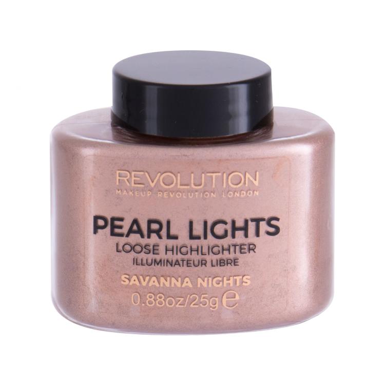 Makeup Revolution London Pearl Lights Osvetljevalec za ženske 25 g Odtenek Savanna Nights