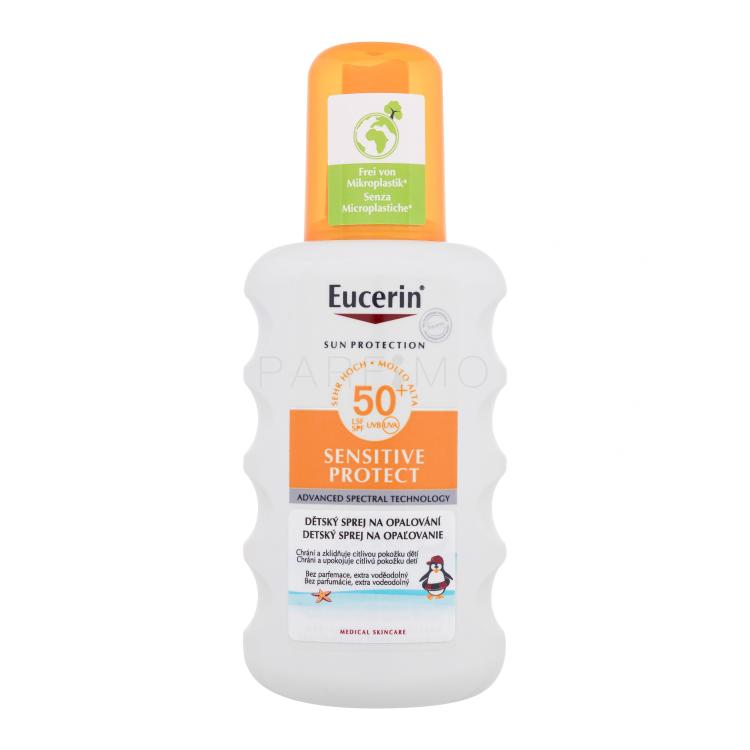 Eucerin Sun Kids Sensitive Protect Sun Spray SPF50+ Zaščita pred soncem za telo za otroke 200 ml