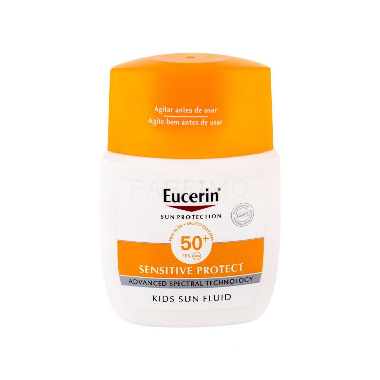 Eucerin Sun Kids Sensitive Protect Sun Fluid SPF50+ Zaščita pred soncem za telo za otroke 50 ml