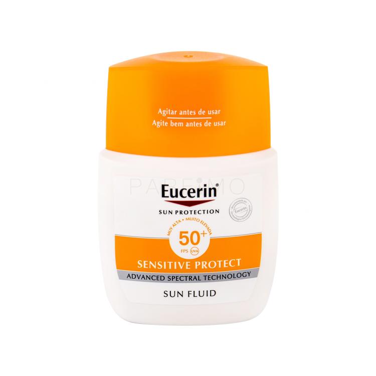 Eucerin Sun Sensitive Protect Sun Fluid Mattifying SPF50+ Zaščita pred soncem za obraz 50 ml