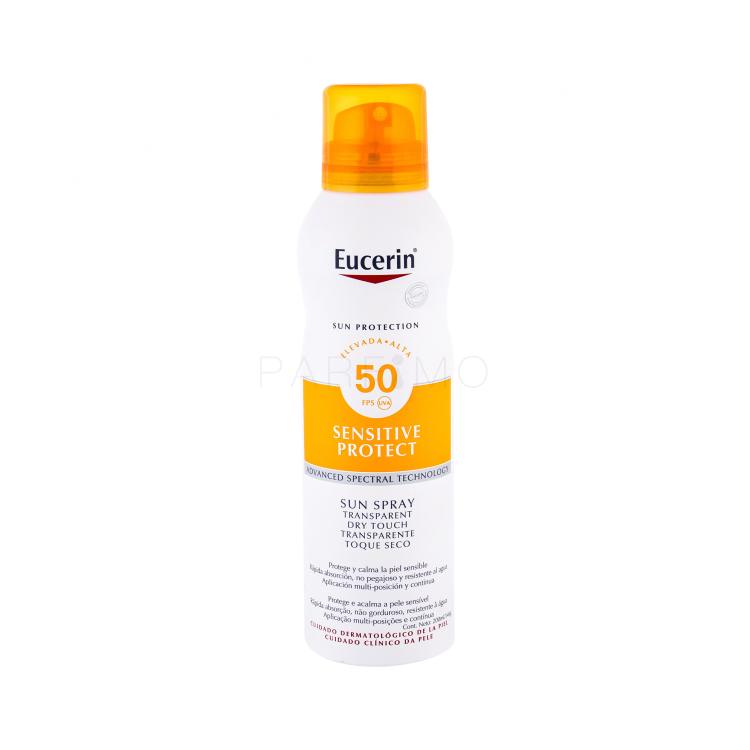Eucerin Sun Sensitive Protect Sun Spray Dry Touch SPF50 Zaščita pred soncem za telo 200 ml