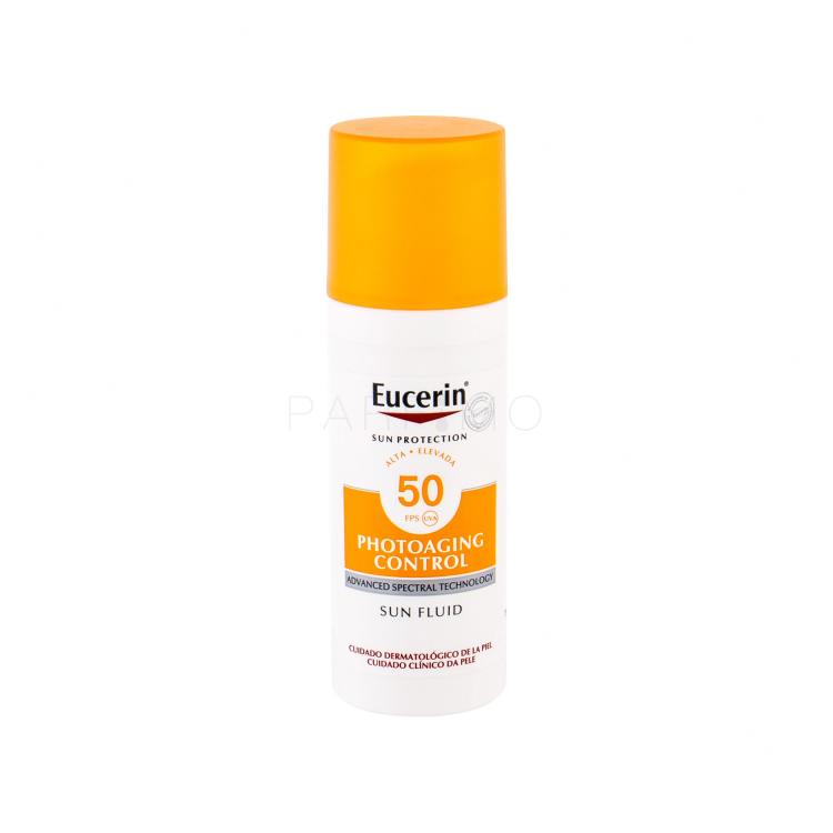 Eucerin Sun Protection Photoaging Control Sun Fluid SPF50 Zaščita pred soncem za obraz za ženske 50 ml