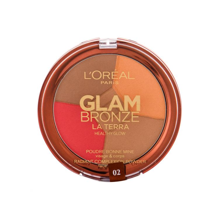L&#039;Oréal Paris Glam Bronze La Terra Healthy Glow Bronzer za ženske 6 g Odtenek 02 Medium Speranza