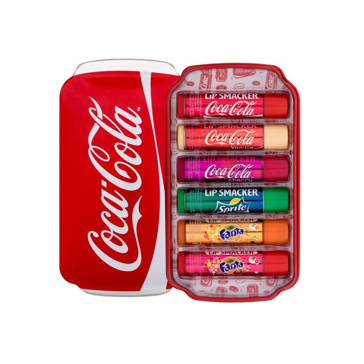 Lip Smacker Coca-Cola Lip Balm Darilni set balzam za ustnice 6 x 4 g + škatlica