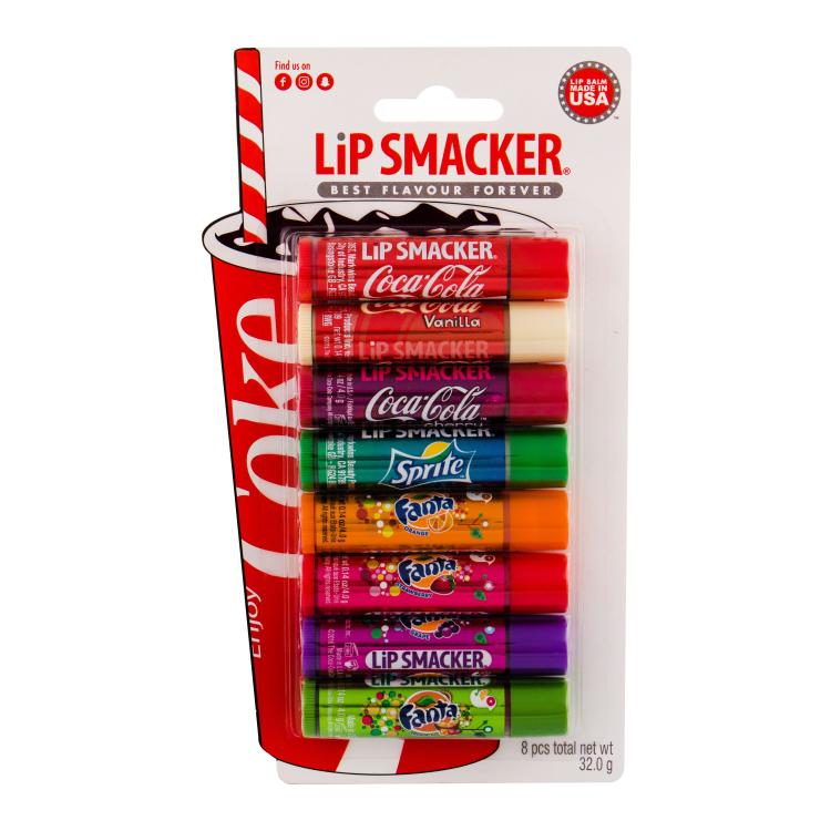 Lip Smacker Coca-Cola Party Mix Lip Balm Kit Darilni set balzam za ustnice 8 x 4 g