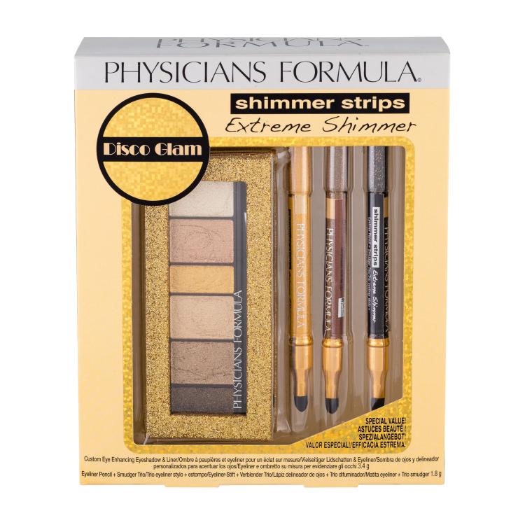 Physicians Formula Shimmer Strips Extreme Shimmer Kit Darilni set paletka senčil za oči 3,4 g + svinčnik za oči Eyeliner Pencil &amp; Smudger 3 x 0,6 g