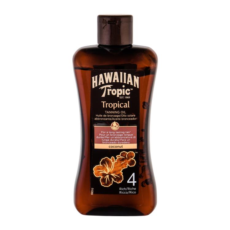 Hawaiian Tropic Tropical Tanning Oil SPF4 Izdelki po sončenju 200 ml