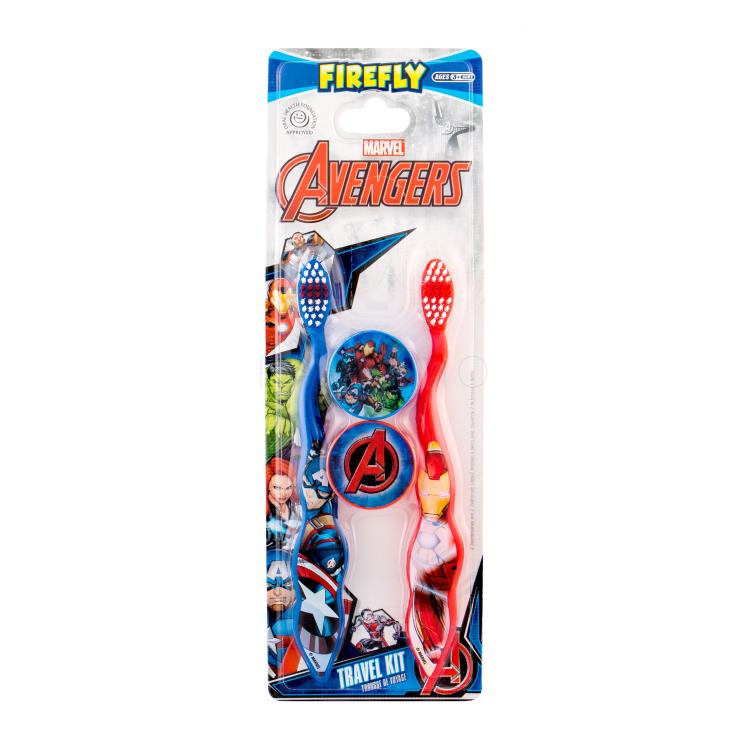 Marvel Avengers Toothbrush Darilni set zobna ščetka 2 kos + škatlica 2 kos